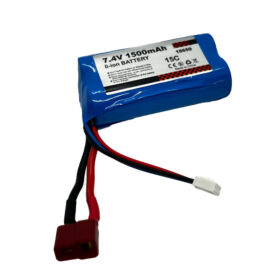 7.4V 1500 mAh Li-ion 2*18650 15C Deans/T-plug