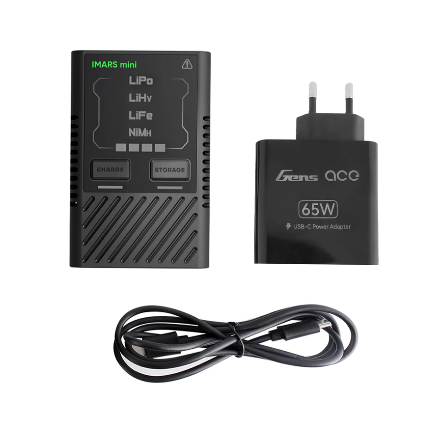 Gens Ace iMars mini G-Tech USB-C 2-4S 60W Charger + EU Power Supply - Image 3