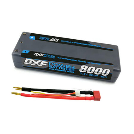 DXF 8000mAh 2S 7.4V 110C Hardcase Lipo - T-plug