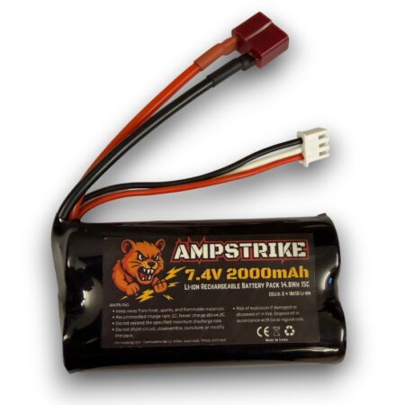 Ampstrike 7.4V 2000 mAh Li-ion 2*18650 15C Deans/T-plug